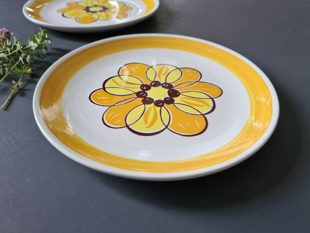 2 Solei Small Plates by Inger Waage for Stavangerflint. Norway 60s