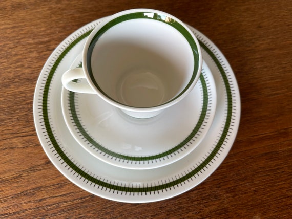 Vintage Rörstrand Anette Trio - Cup, Saucer and Plate. Swedish Mid 
