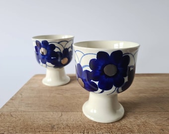 Rare/vintage Arabia Finland Atelje Goblet. Hand Painted Goblets