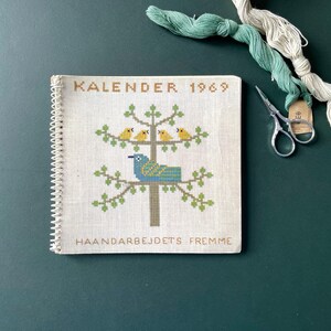 1969 Danish Cross Stitch Book / Calendar. Design by Else Thordur