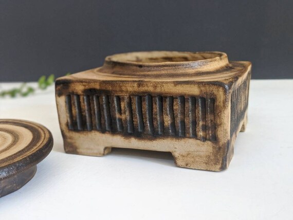 Danish 70s Ceramic Box With Lid by Lygtemose - Mint Condition