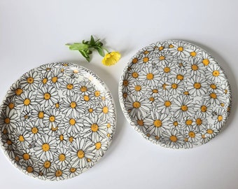 IKEA Plates. Two Deep Daisy Plates by Marguerite Walfridsson