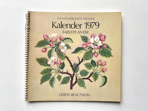 Rare 1979 - Haandarbejdets Fremme - Cross Stitch Book/calendar