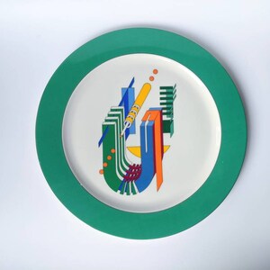 ROSENTHAL Alemania. Marcello Morandini. Plato de porcelana "Alphabet". Letra U de la serie del alfabeto. 31 cm. MODERNISTA de mediados de siglo. Vintage