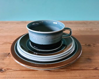 MERI trio - Large tea cup, saucer & plate - Arabia of Finland - by Ulla Procope. 70s Scandinavian.