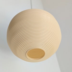 Rotaflex 1950s - Beautiful offwhite ball pendant / ceiling light by Yahsa Heifetz for Rotaflex, France 1950s. Plastic, mid century modern.
