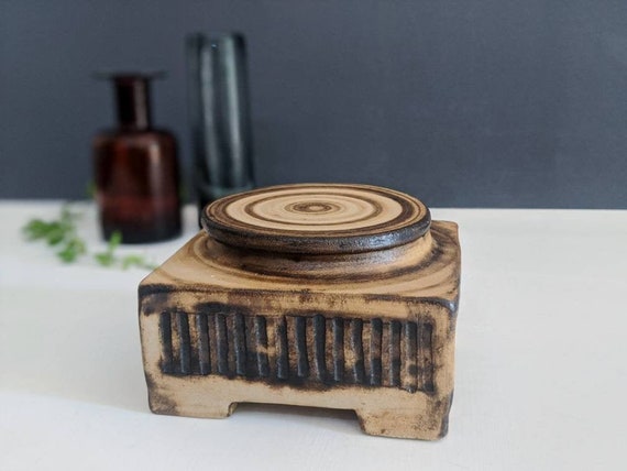 Danish 70s Ceramic Box With Lid by Lygtemose - Mint Condition