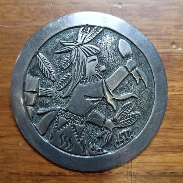 Vintage Sterling Silver Navajo kachina pendant.