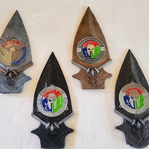 Spartan Spear Trifecta Medal Holder- with Scorpion WALL HANGING Medal Holders Finisher Medal