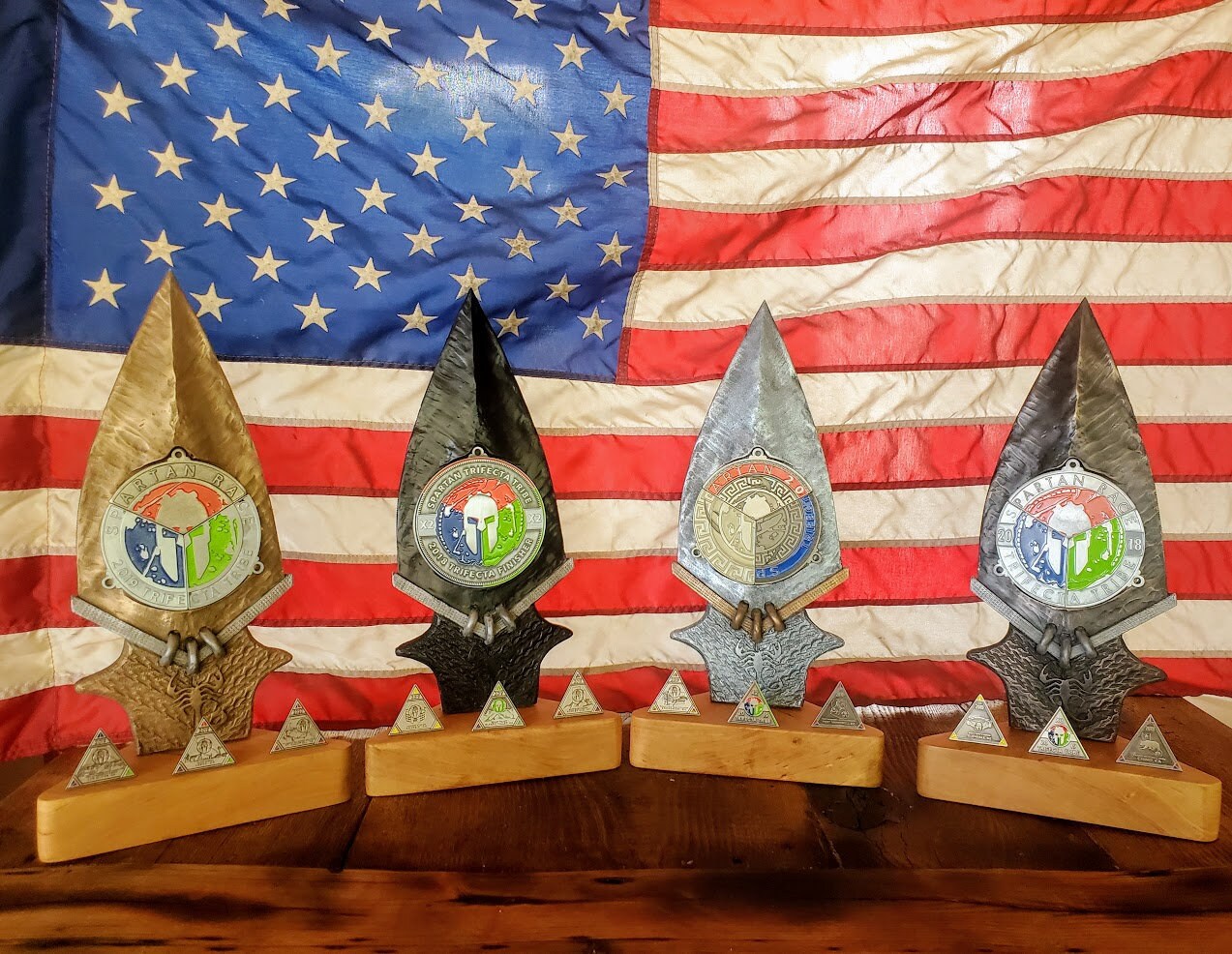 Spartan Race Trifecta Spear medal holder for Desk version Finisher 