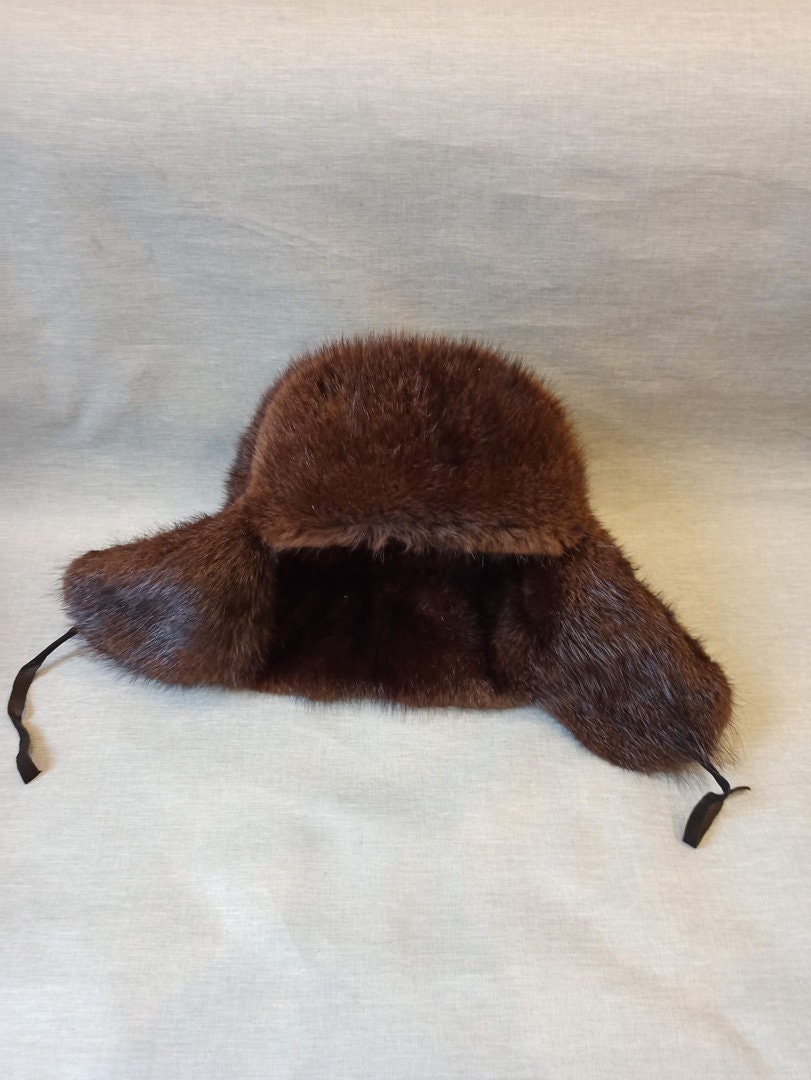 Soviet fur Ushanka hat. Vintage wool russian hat. Winter | Etsy