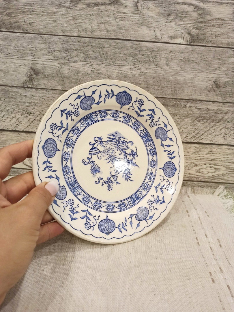 RARE Soviet Collectible Plate USSR Blue White Dish Russian Etsy