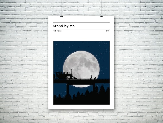 Stand by Me inspired minimalist movie poster/print - River Phoenix | Corey Feldman | Kiefer Sutherland | Jerry O'Connell | Wil Wheaton