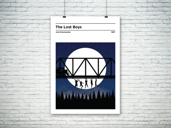 The Lost Boys inspired minimalist movie poster/print - Joel Schumacher | Jason Patric | Corey Haim | Corey Feldman | Kiefer Sutherland