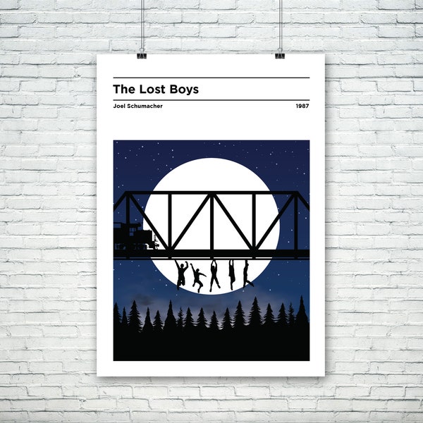 The Lost Boys inspired minimalist movie poster/print - Joel Schumacher | Jason Patric | Corey Haim | Corey Feldman | Kiefer Sutherland
