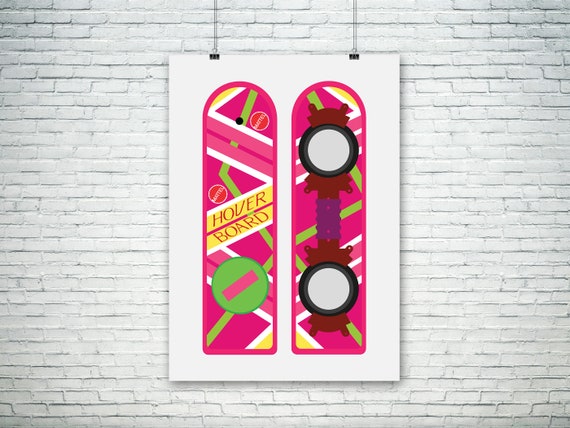 Back to the Future Hoverboard Minimalist Movie Poster Wall - Etsy