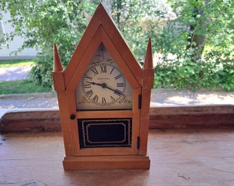 Vintage Ingraham Steeple Clock, Electric Clock, Working Condition, Mantle Clock