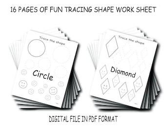 Shape Tracing Printable | Preschool Shapes Worksheet