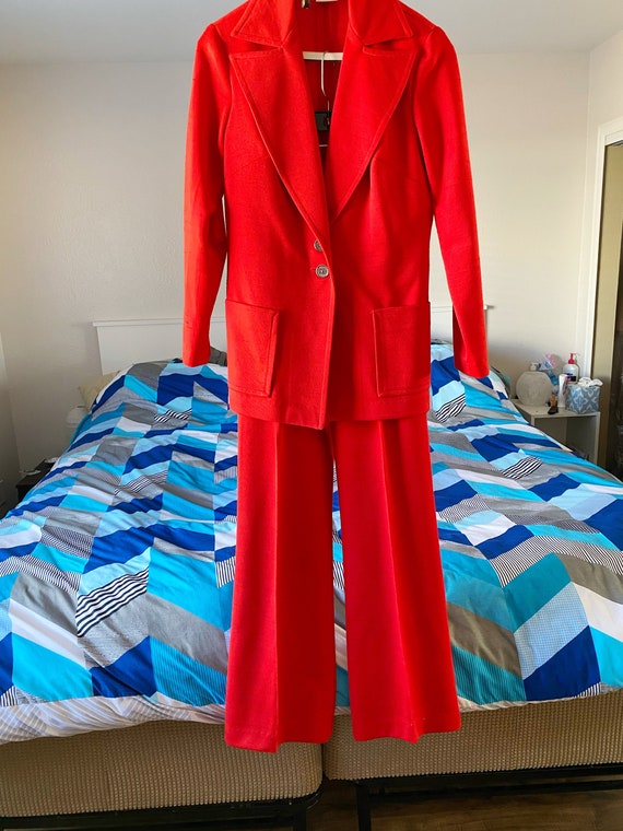 Vintage Graff Californiawear red pantsuit
