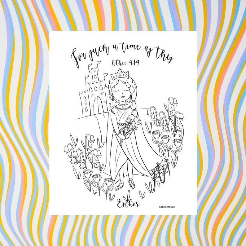 Esther All items free shipping coloring page pack download ki instant Selling rankings