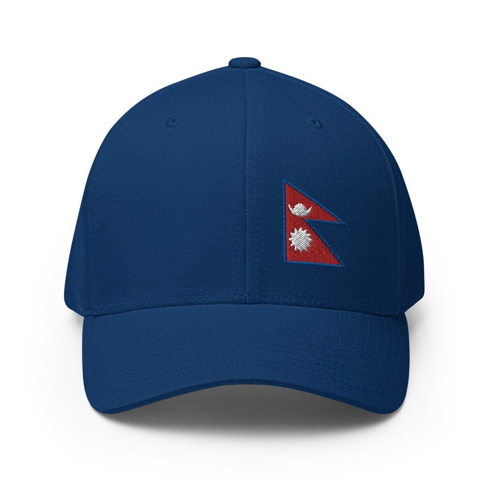 Flexfit Embroidered Nepal Flag Hat Baseball Cap Unisex Etsy