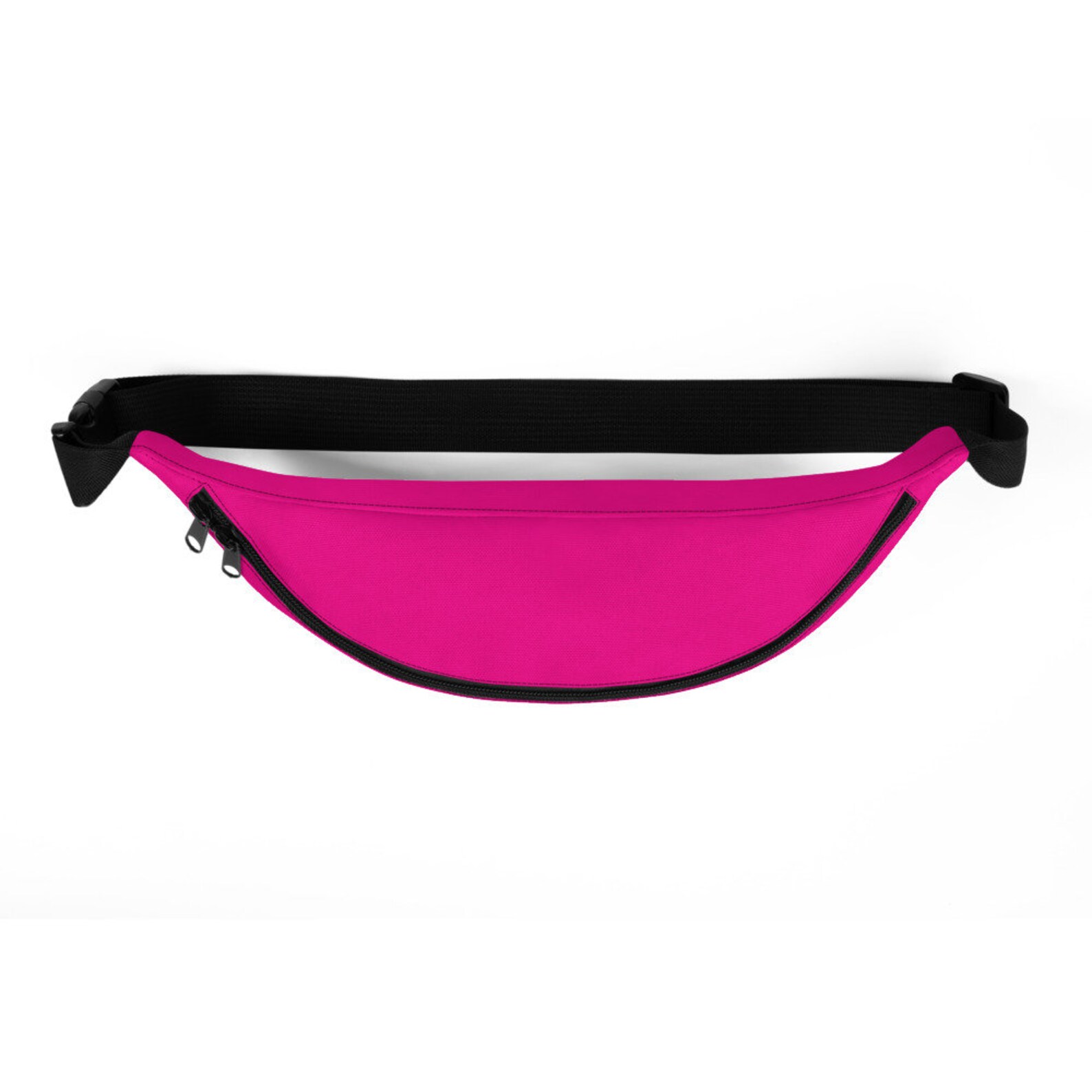 Deep Pink Fanny Pack With Adjustable Black Strap Etsy