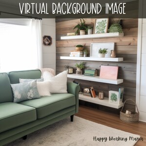Virtuelles Hintergrundbild | Schöner Wohnzimmer Hintergrund für Zoom, Microsoft Teams, Google Meeting, Webex oder skype Meetings
