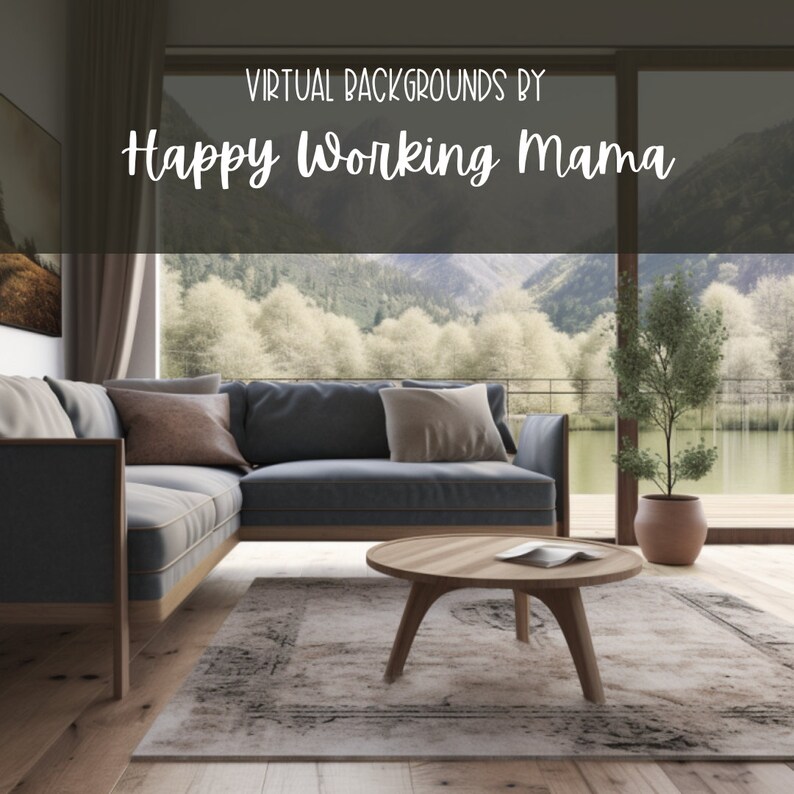 Rustic Virtual Background Images BUNDLE 5 Original, Rustic Living Room