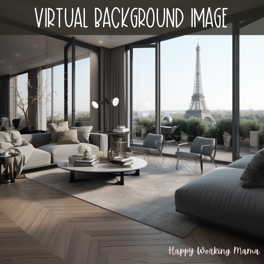 Virtual Background Image French Style Living Room Background for Zoom