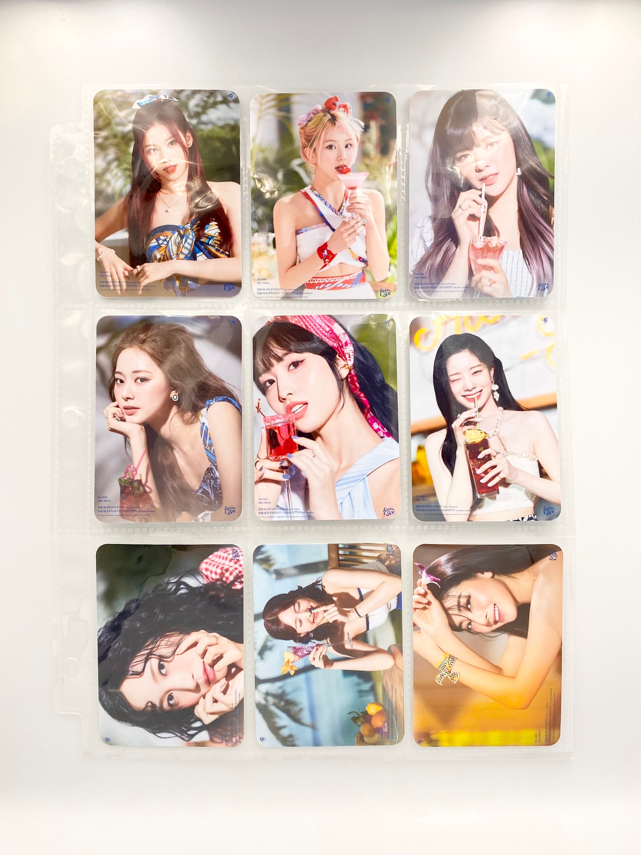 Twice Taste Of Love Kpop Photocards Wallet Size Mint Etsy