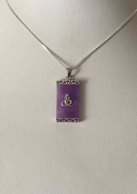 Collana con ciondolo a forma di serpente con diamanti CZ, argento sterling, finitura oro rosa - Italia