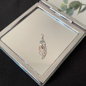 Gorgeous Delicate Natural Faceted Round Blue Topaz And 925 Sterling Silver Drop Pendant Necklace Gift