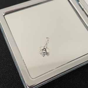 Gorgeous Delicate 925 Sterling Silver Animal Bumblebee Drop Pendant Necklace Gift