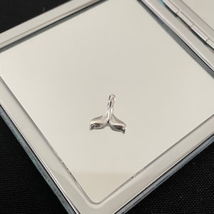 Prachtige delicate 925 sterlingzilveren walvisstaartontwerp druppelhanger ketting cadeau