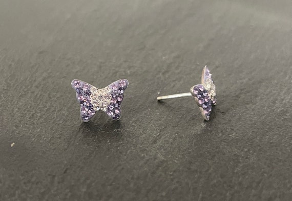 Gioielli Regalo Per Lei Orecchini Da Donna In Argento Sterling 925 Con Zirconi - Chiusura A Farfalla, Stile Balletto, Regalo Orecchini Regno Unito - Foto 5