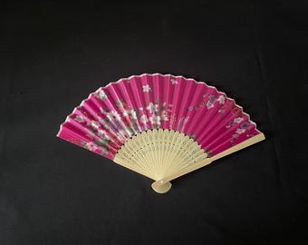 Gorgeous Accessory Coloured Flower Floral Handheld Silk Fans Gift