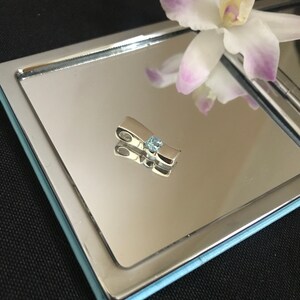 Beautiful Natural Faceted Round Blue Topaz And 925 Sterling Silver Rectangle Drop Pendant Necklace Gift