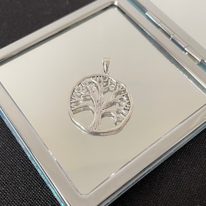 Beautiful Large 925 Sterling Silver Tree Of Life Drop Pendant Necklace Gift