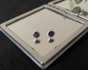 Beautiful Delicate Natural Green Paua Shell/Abalone And 925 Sterling Silver Round Circle Stud Earrings Gift