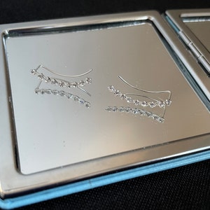 Gorgeous 925 Sterling Silver And Sparkly Cubic Zirconia Ear Climbers Earrings Gift
