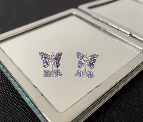 Coppia Di Orecchini A Forma Di Farfalla, In Argento Sterling 925 - Foto 10