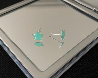 Orecchini a forma di stella blu squisi in argento sterling 925 Gioielli Orecchini a cerchio versatili per gioielli da donna Regali per feste di compleanno  36