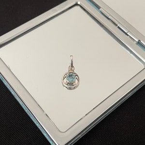 美しい天然ファセットブルートパーズと925スターリングシルバーのラウンドサークルドロップペンダントネックレスギフト