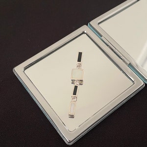 Prachtige grote natuurlijke zwarte onyx, witte parelmoer en 925 sterlingzilveren kruis druppelhanger ketting cadeau