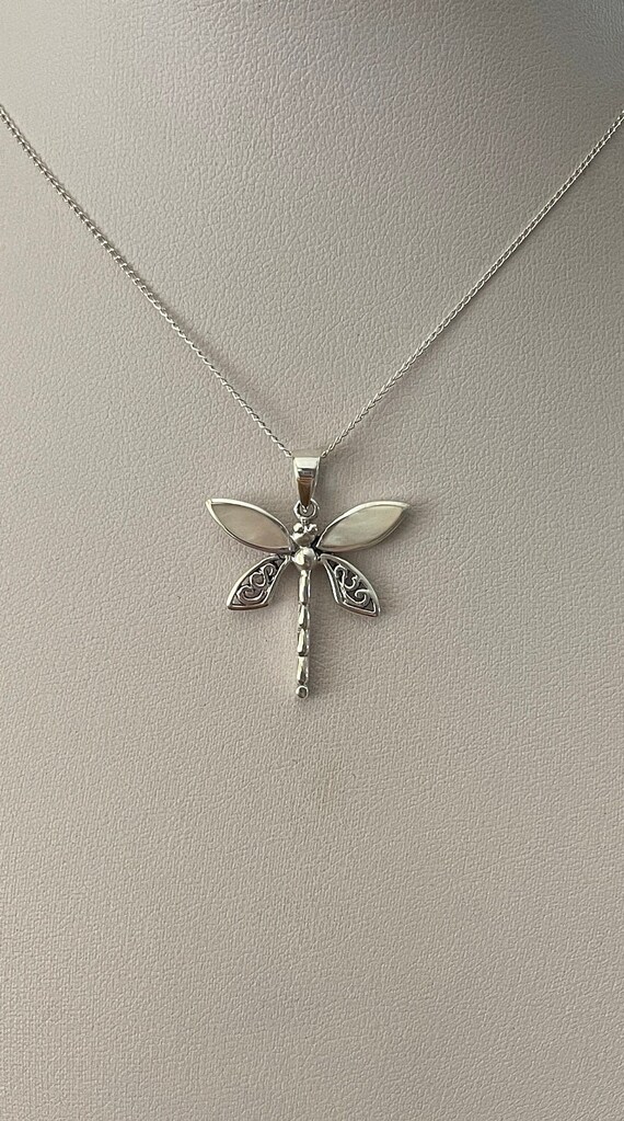 Collana Con Ciondolo Libellula In Argento Sterling 925 E Turchese - Catena Regolabile 45-50 Cm - Regalo Per Donne In Scatola ALTHUM