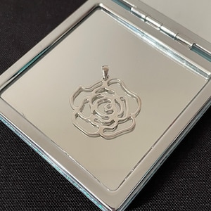 Beautiful Large 925 Sterling Silver Outline Flower Floral Drop Pendant Necklace Gift