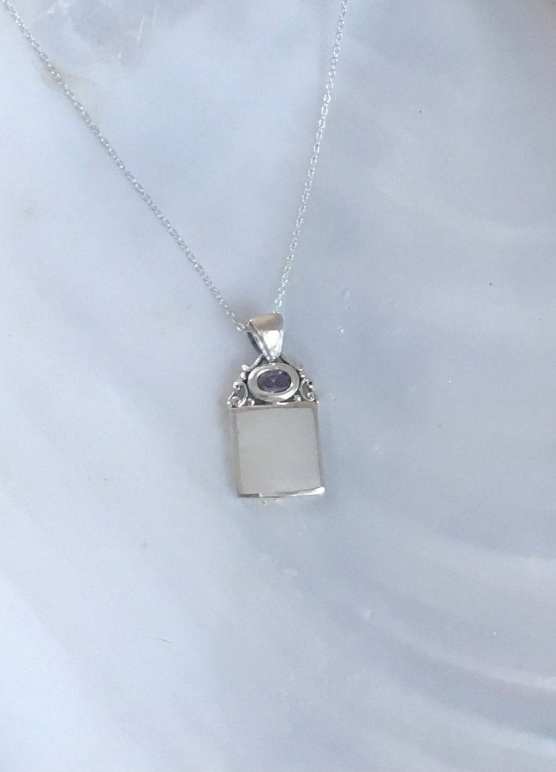 Huge Natural Mother Of Pearl 925 Sterling Silver Pendant Huge Natural Mother Of Pearl 925 Sterling Silver Pendant