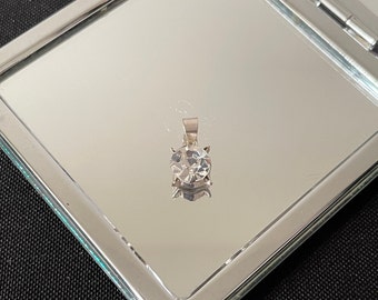 PANDORA Signature Collana reversibile con pavé a cerchio in argento Sterling con zirconi cubici trasparenti45 : Pandora