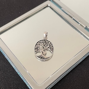 Gorgeous Large Oval 925 Sterling Silver Tree Of Life Drop Pendant Necklace Gift