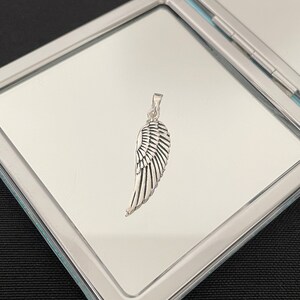 Gorgeous 925 Sterling Silver Angel Wing Design Drop Pendant Necklace Gift